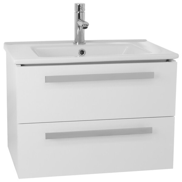 Nameeks Da25 Dadila 23 2 5 Wall Mounted Vanity Set With Wood Cabinet Ceramic Top With Single Basin Sink And Single Faucet