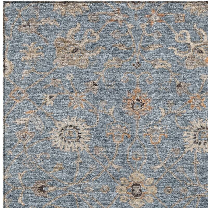 HomeRoots Floral Traditional Rectangle Outdoor Rug