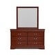 preview thumbnail 13 of 21, Furniture of America Devi Traditional Solid Wood 2-piece Dresser and Mirror Set