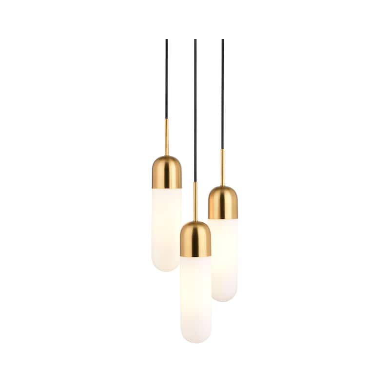 Vaxcel Lighting P0422 3 Light 10" Wide Suspension Mini Pendant - Antique Gold