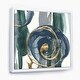 preview thumbnail 7 of 7, Designart 'Indigo and Gold I' Posh & Luxe Framed Canvas 16 in. wide x 16 in. high - White