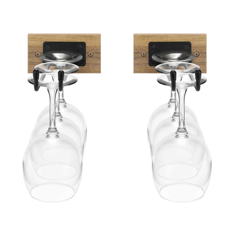 Glass Holder Stemware Rack Set (Set of 6) - 12" L x 4.75" W x 2.5"H