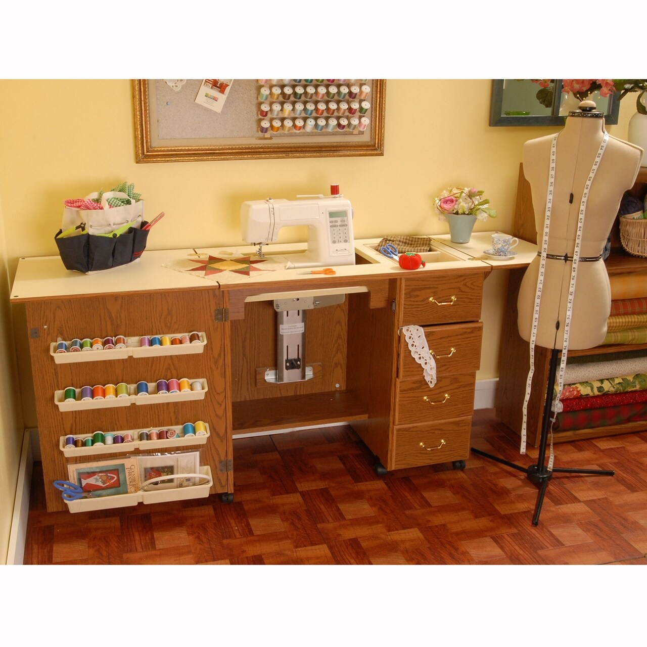 Arrow Norma Jean Model 350 Sewing Cabinet In Oak Color 4 X 5 X 1 Overstock 16828584