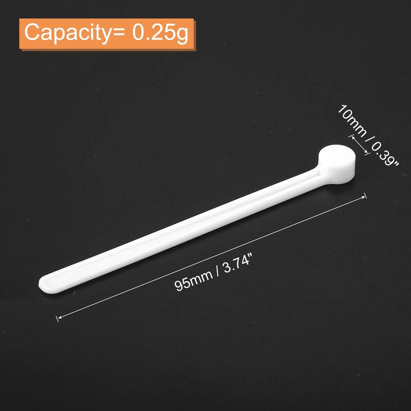 10Pcs 250 Milligram Teaspoon Micro Scoops Mini Measuring Spoons, White - White
