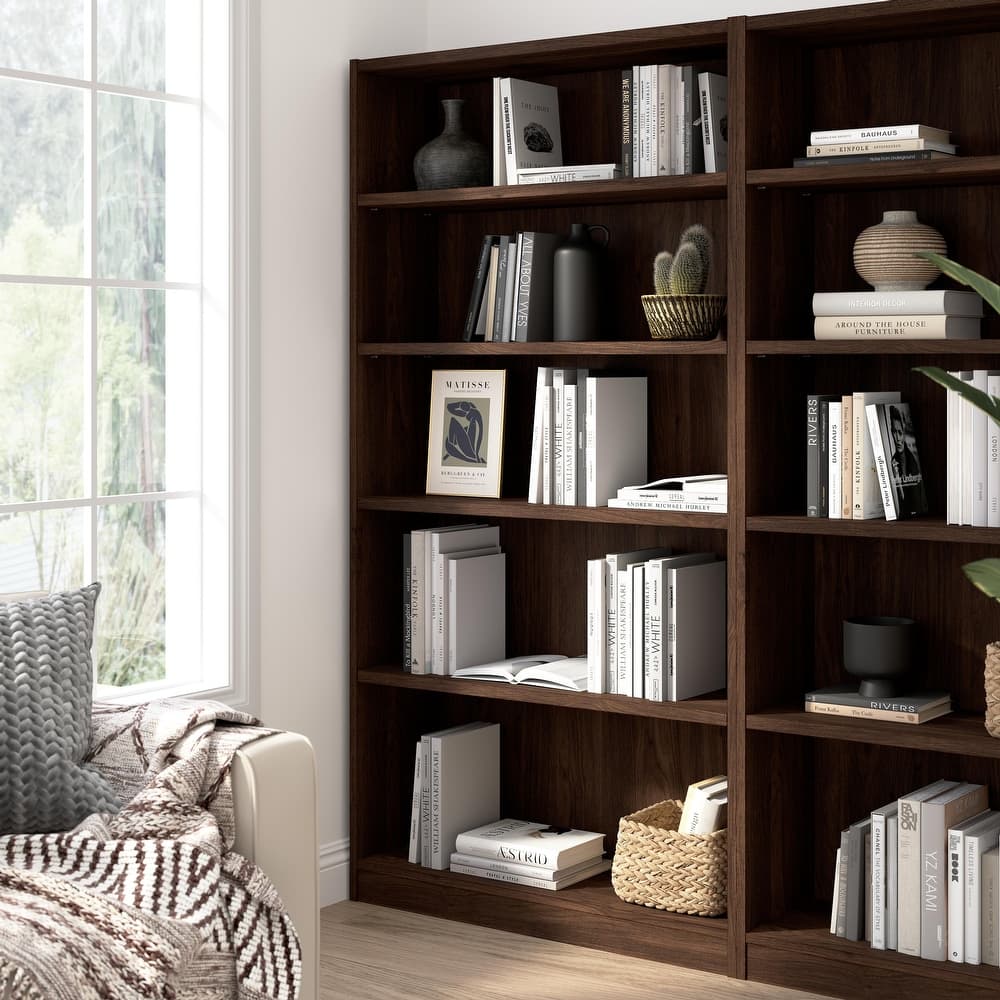 Universal Tall 5 Shelf Bookcase Storage by Bush Furniture