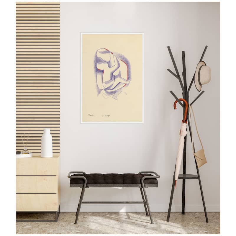 Kate and Laurel Mother 1936 Mikulas Galanda by Nostalgia Prints Framed Canvas Wall Art Print