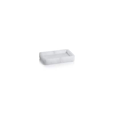 Cremona Alabaster Rectangular Soap Dish - White
