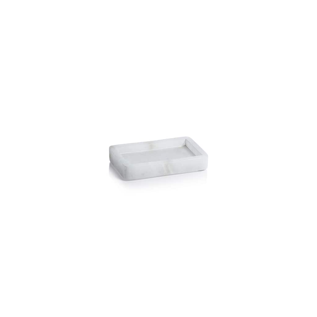 Cremona Alabaster Rectangular Soap Dish - White