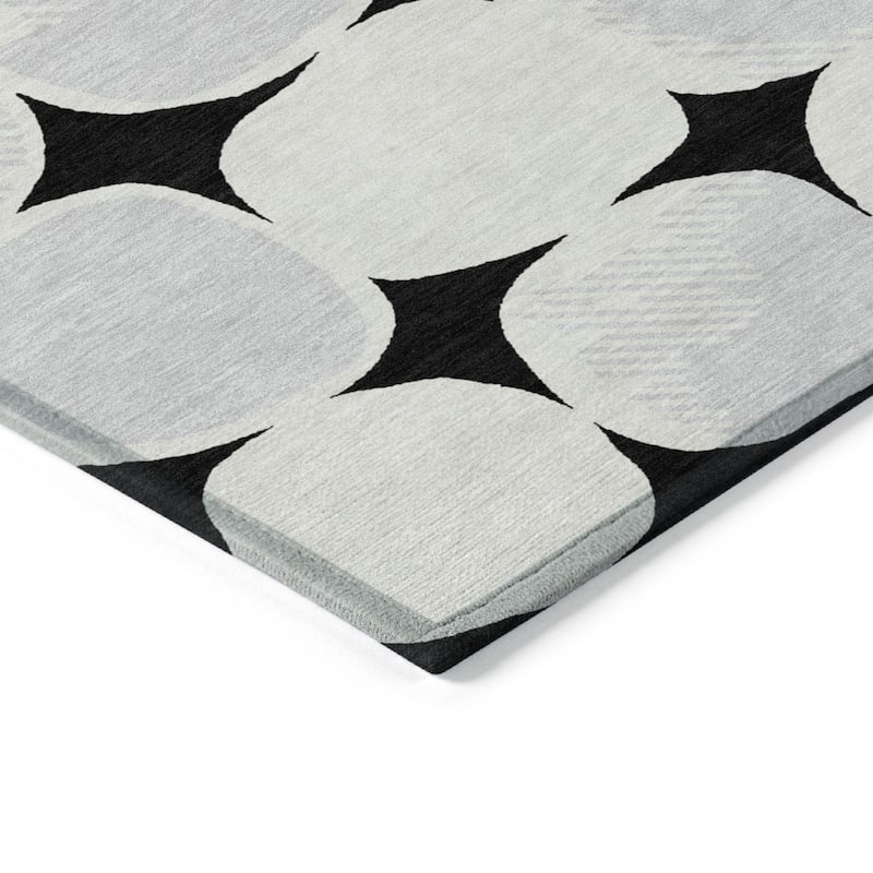 HomeRoots Abstract Transitional Rectangle Outdoor Rug