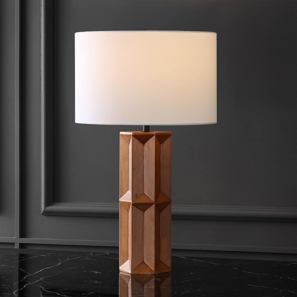 SAFAVIEH Couture Ferdinand Wood Table Lamp - 16"W x 16"D x 29"H