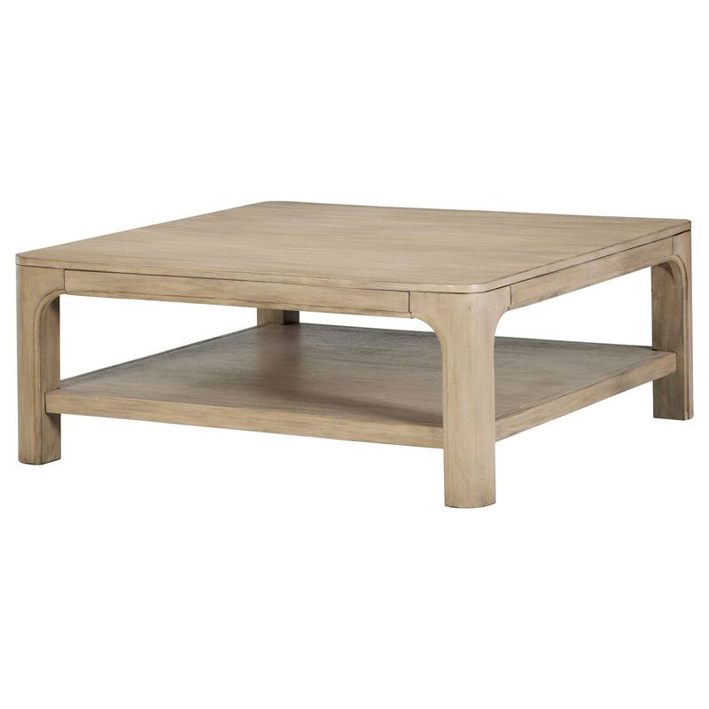 Solano Square Wood Cocktail Coffee Table Weathered Mango - 40" x 40" x 16"
