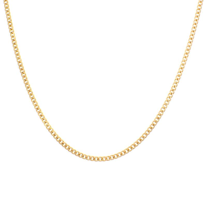 Roberto Martinez Gold Plated Silver Micro Miami Cuban Chain (18"-24") - 18 Inch