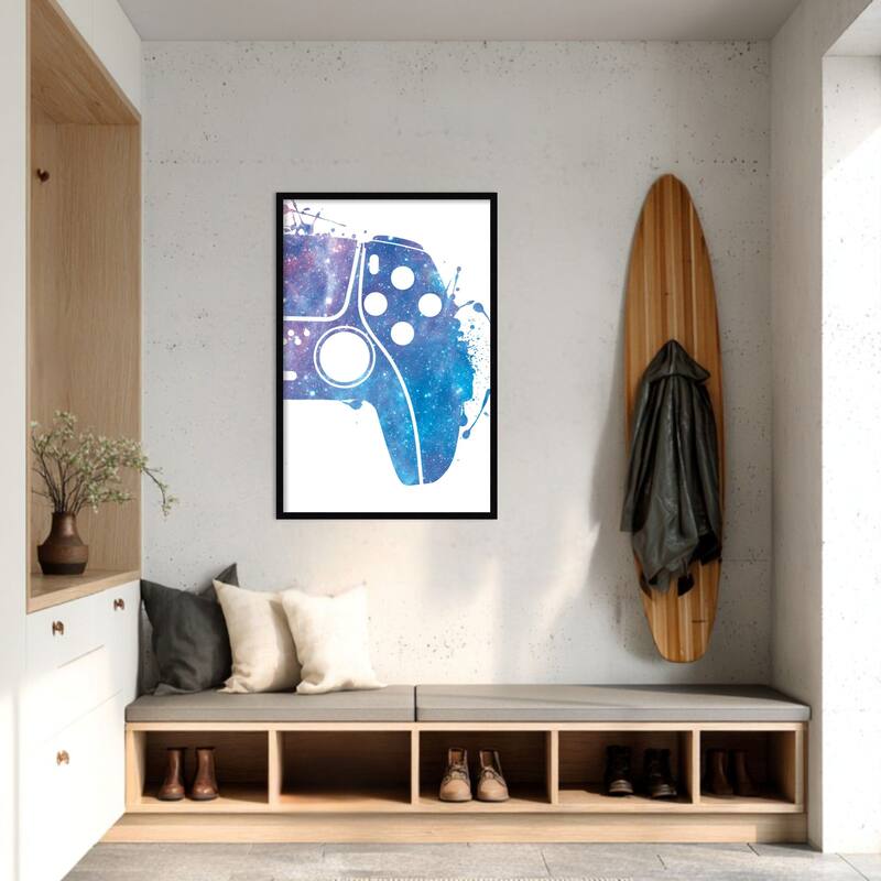 Amanti Art Framed Fabric Pinboard Gamer Splash V by Mary Urban Printed Bulletin Board - Board Size 24 x 36