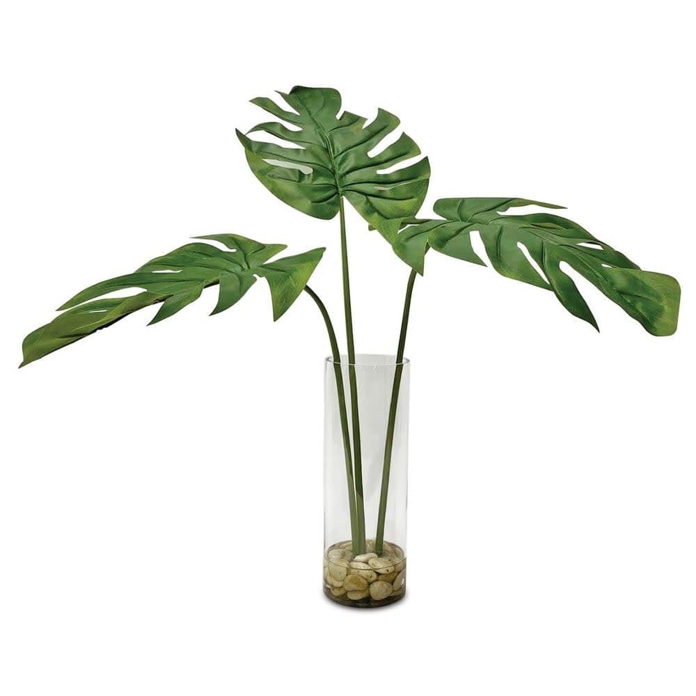 Uttermost 60181 Ibero 30" Tall Glass and Stone Faux Flora Planter