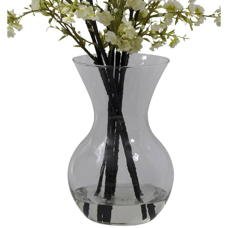 Silk Cherry Blossom Arrangement with Vase - Decorative Flowers for Home Decor - 30