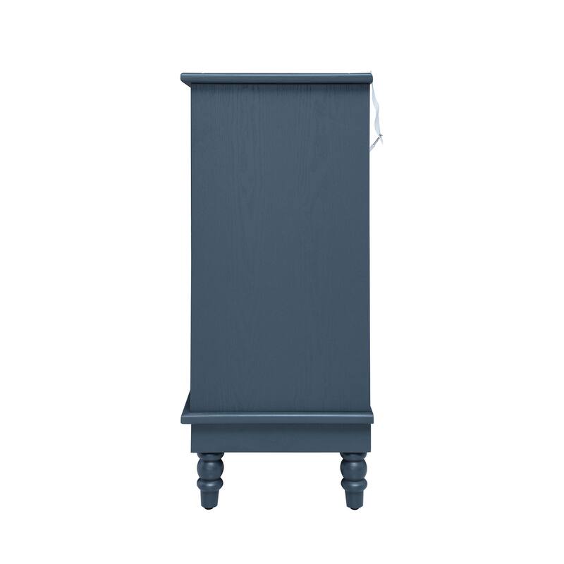 GDFStudio - Manchuria Crest American Style Hollow-Carved Storage Accent Cabinet with 2 Doors