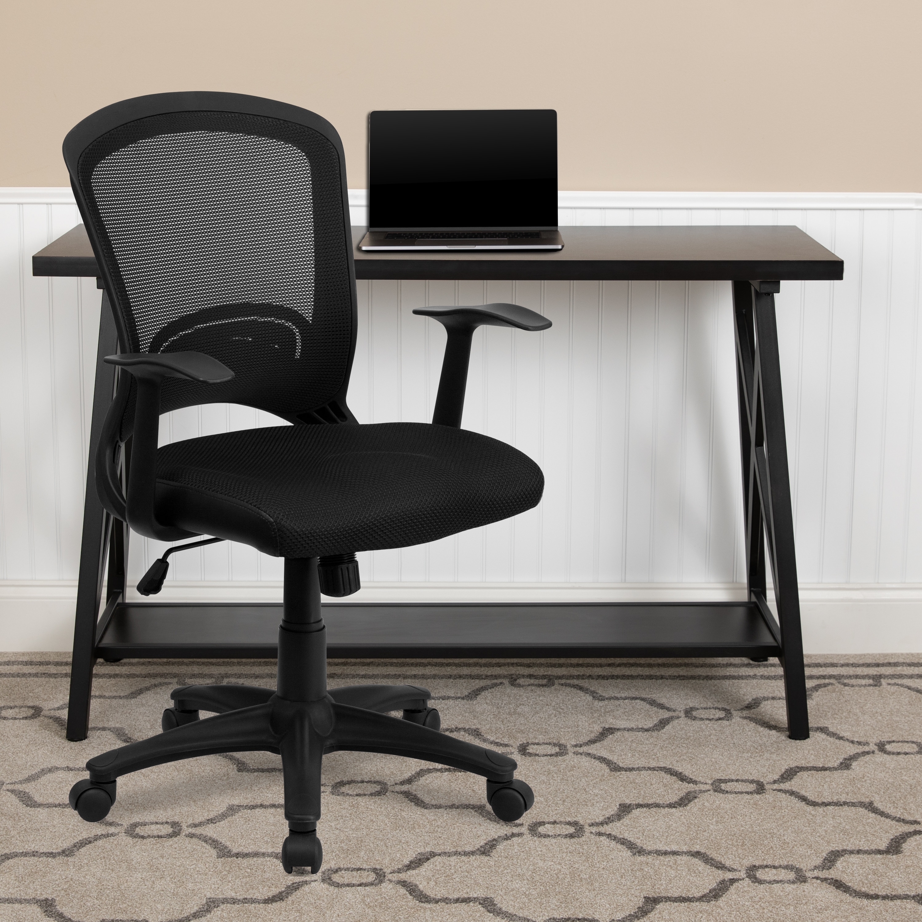 Mid-Back Designer Mesh Swivel Task Office Chair with Arms