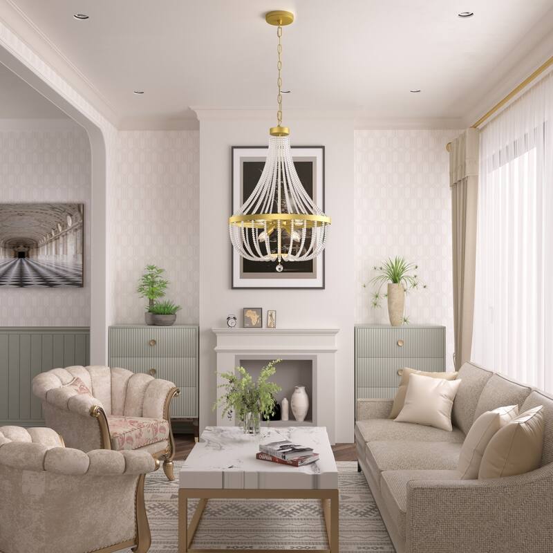 Acroma Empire 2 Tier Chandelier with Crystal Beads - 23