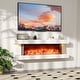 preview thumbnail 2 of 7, Gymax 18'' 3-Sided Wall Mounted Electric Fireplace w/ 32''Wide
