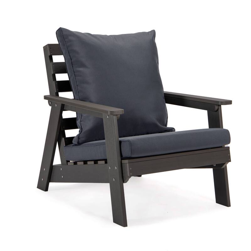 Alpine Modern Outdoor Upholstered Accent Chair - Lounge Armchair with Removable Cushions for Living Room
