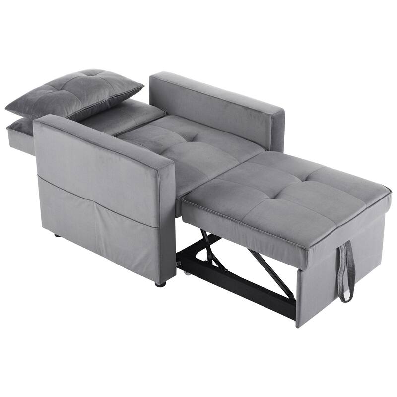 Modern Velvet 3-in-1 Sofa Bed