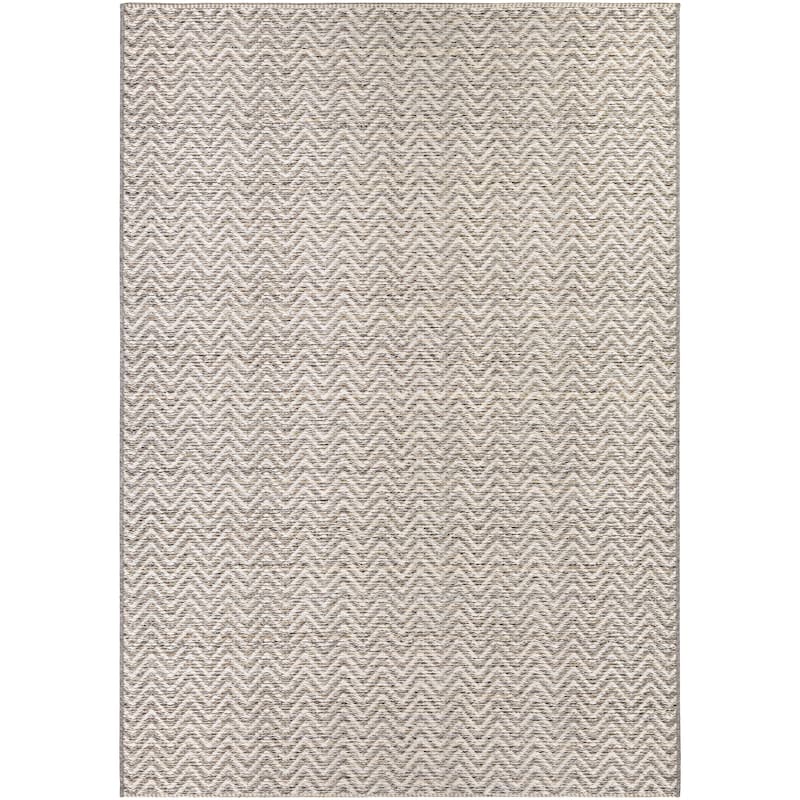 Vector Nianic Light Brown- Ivory Indoor/ Outdoor Area Rug - 3'11" x 5'6"