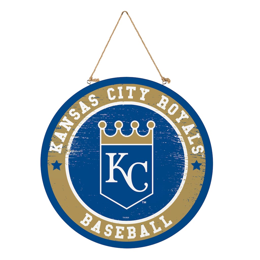 Kansas City Royals Wooden Door Decor Wall Sign - Multi-Color