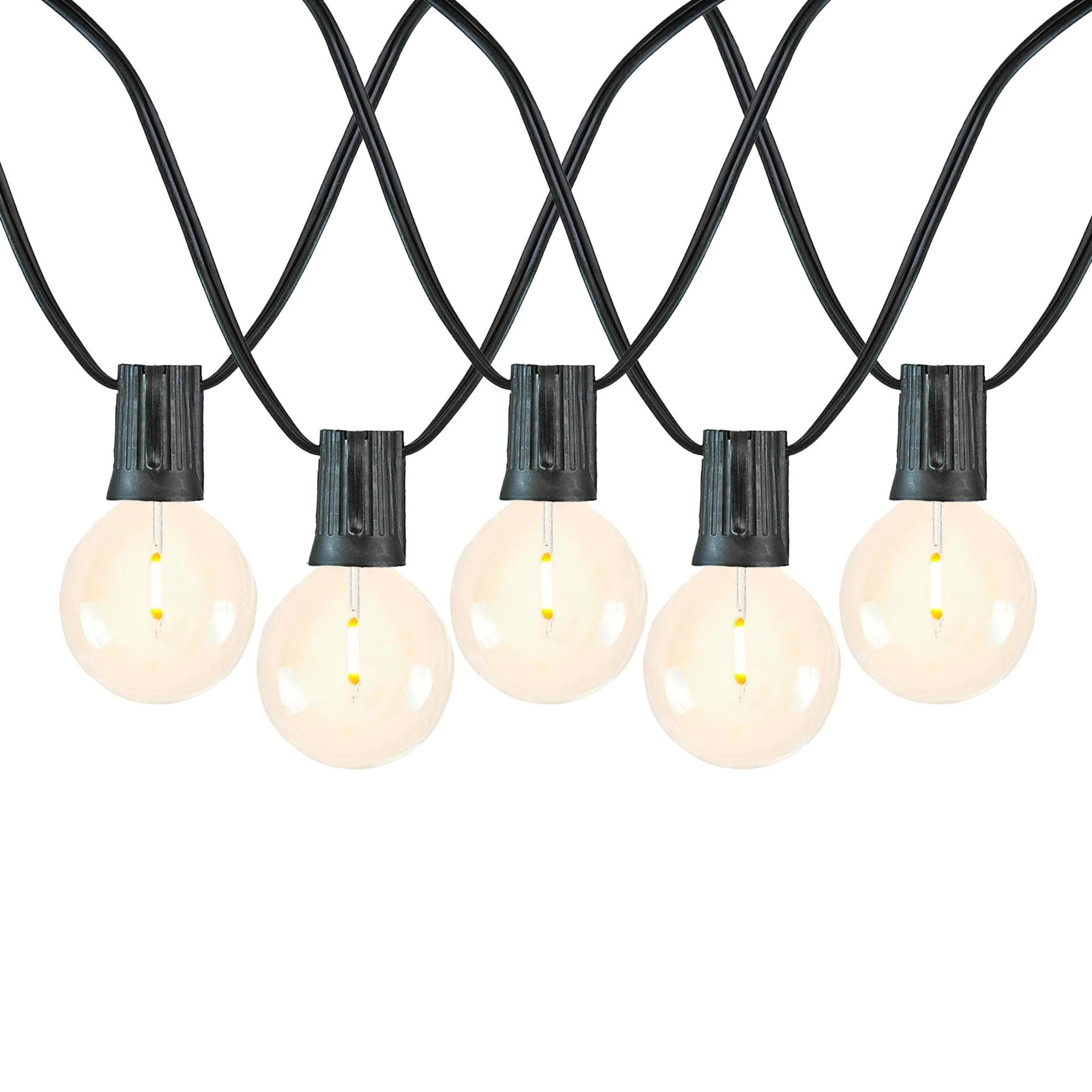 Novelty Lights 25 Feet G40 LED Hanging Patio Outdoor String Lights - Small