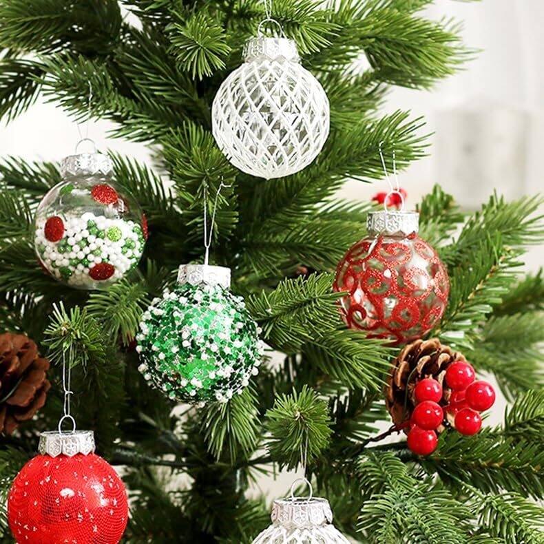 25 Pcs Christmas Decoration Ball Ornaments Set for Holiday Party Wedding - N/A