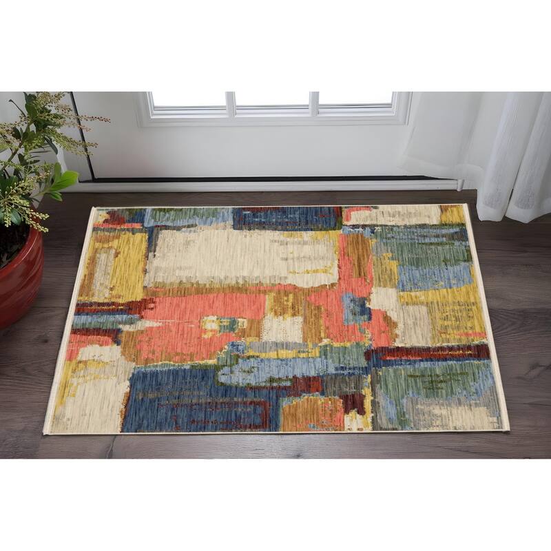 HomeRootsAbstract Modern Rectangle Area Rug - 36.22' X '23.62' X '0.32