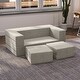 preview thumbnail 78 of 114, Jaxx Zipline Convertible Queen-size Sleeper Loveseat and Ottoman Set