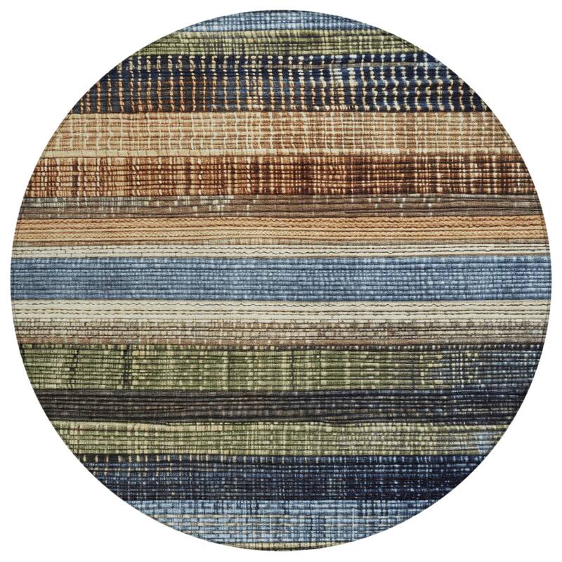 HomeRoots Striped Transitional Rectangle Outdoor Rug