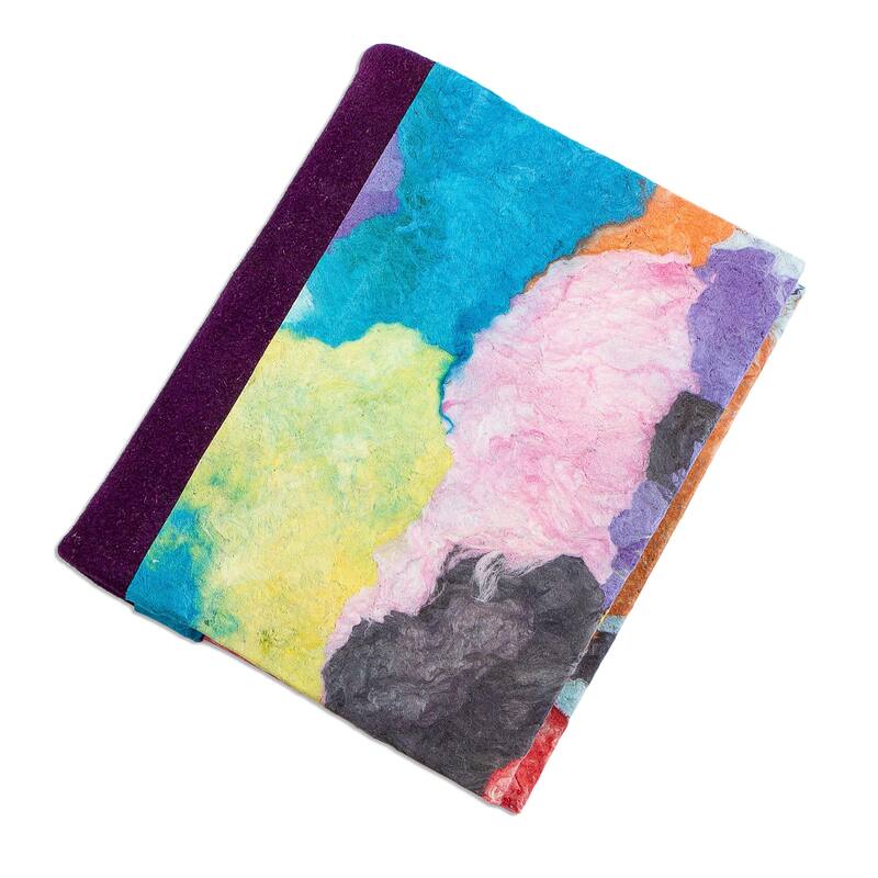 Novica Handmade Color Ways Small Amate Paper Journal