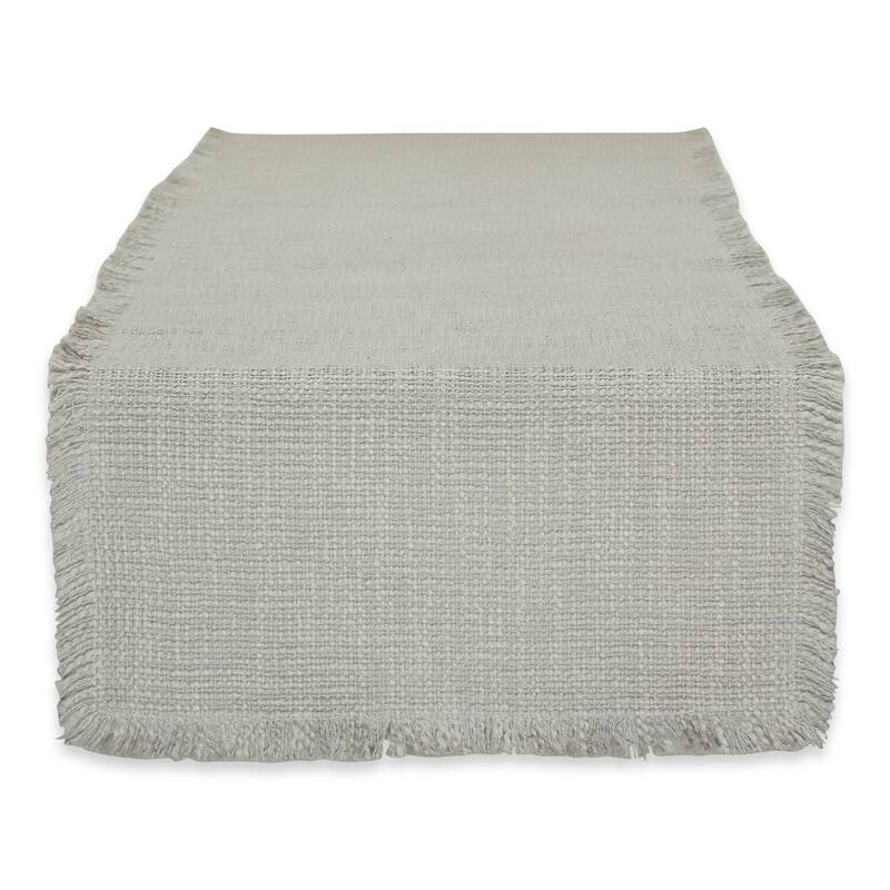 Basket Fringe Table Runner - 72" - Gray