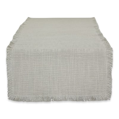 Basket Fringe Table Runner - 72" - Gray
