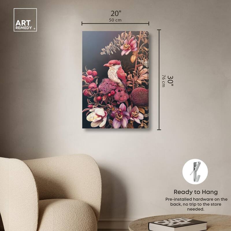Bird and Bloom Canvas by Art Remedy, Gallery Wrapped