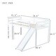 preview thumbnail 6 of 17, White Wood Twin Loft Bed Kids Bed with Slide and Underbed Space