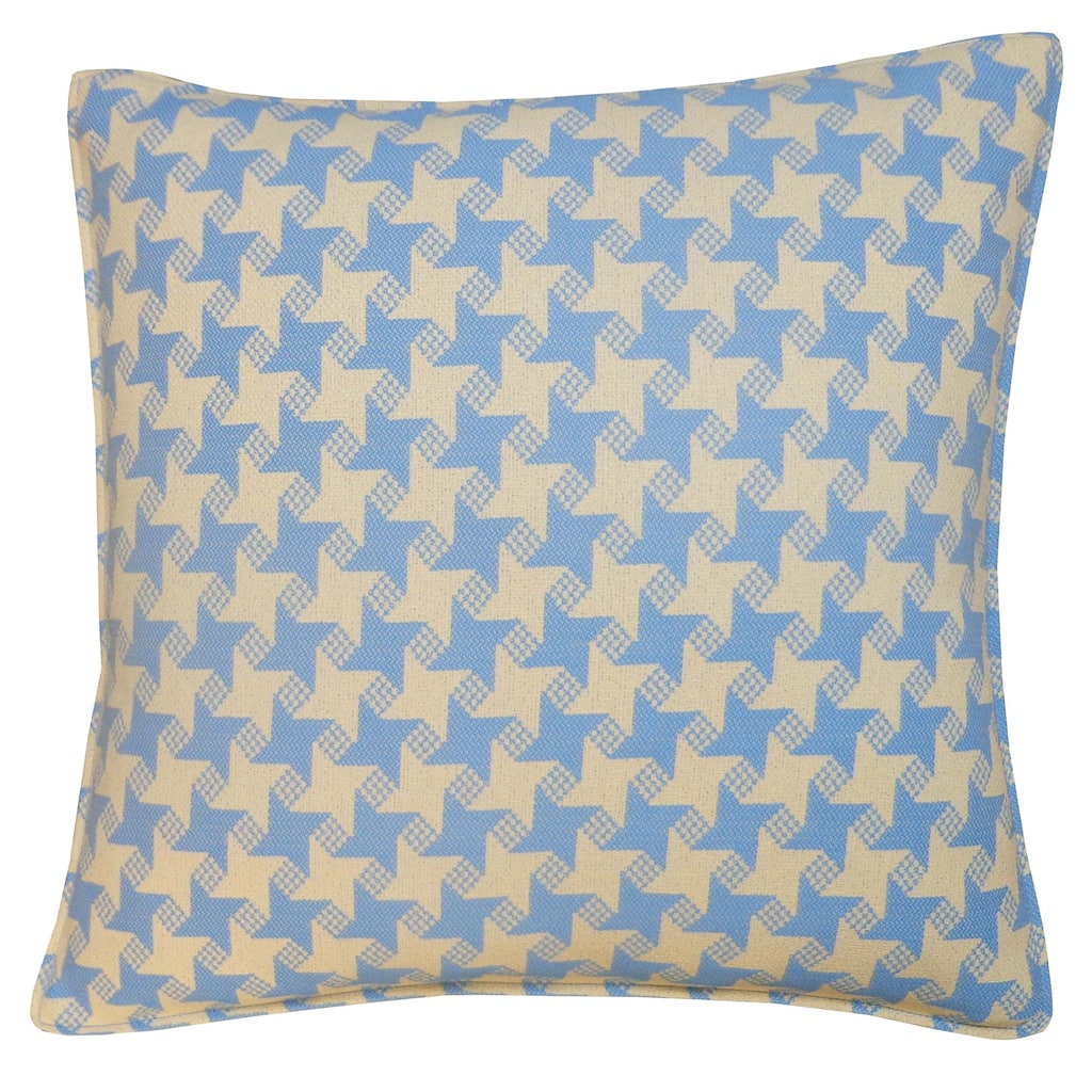 Jiti Outdoor Waterproof Textured Woven Houndstooth Patterned Square Throw Pillows Cushions for Garden Patio Chair 20 x 20