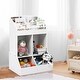 preview thumbnail 1 of 4, Kids Bookshelf with Storage White
