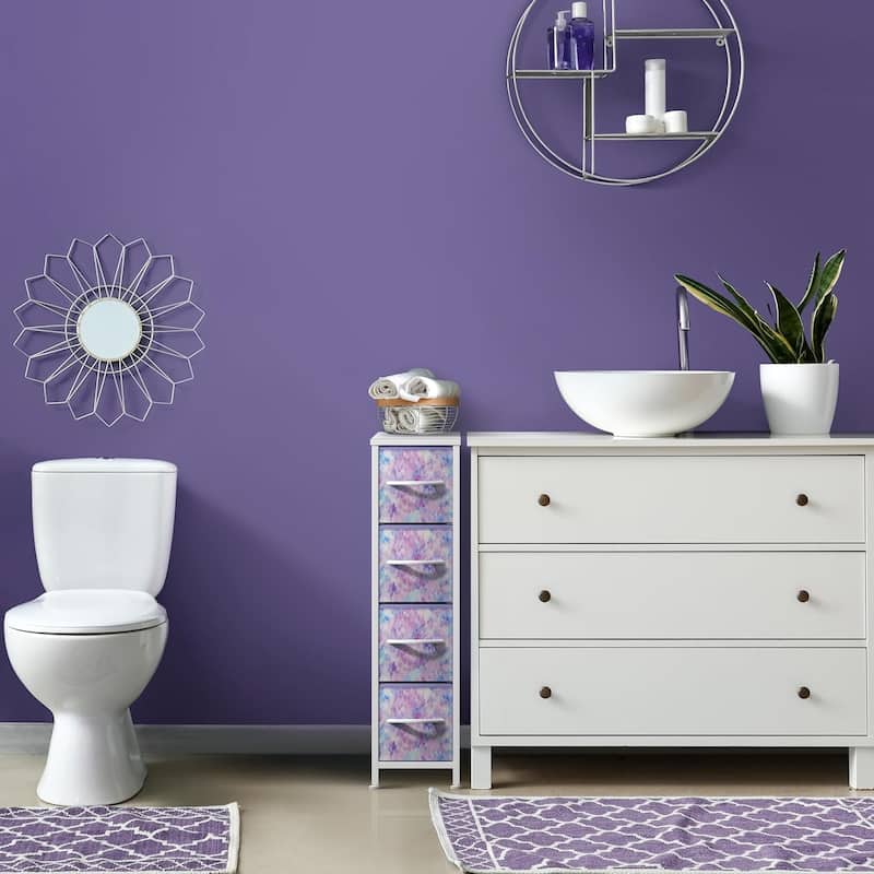 Narrow Dresser Tower with 4 Drawers - Vertical Storage for Bedroom