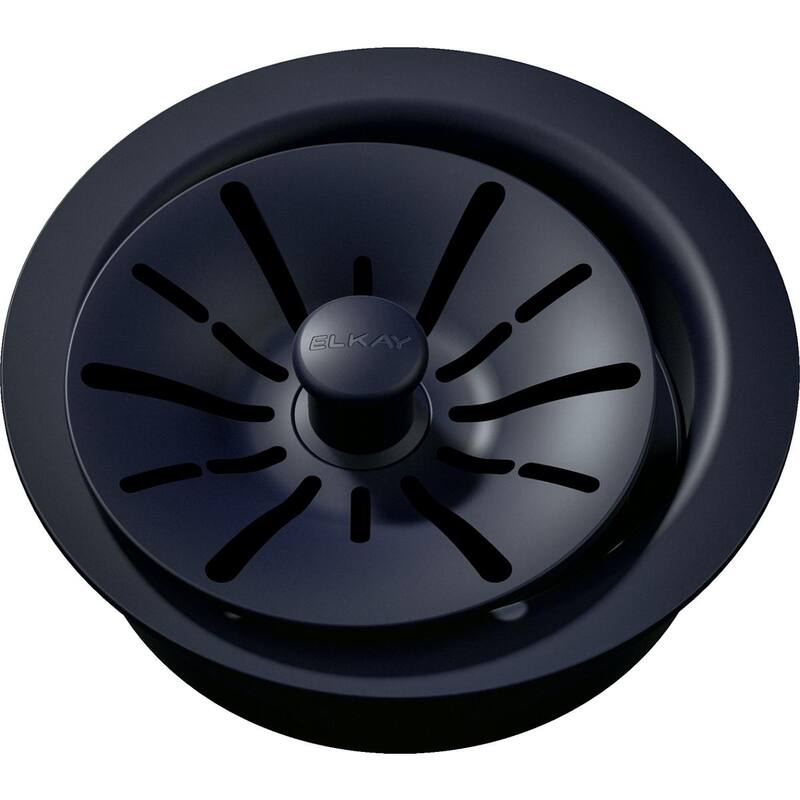 Elkay Quartz Perfect Drain 3-1/2" Polymer Disposer Flange with Removable Basket Strainer and Rubber Stopper