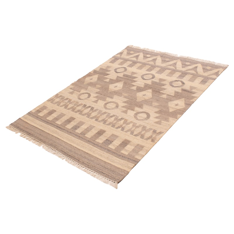 Ankara Ivory Kilim 5'3" x 7'5" - 5'3 x 7'5