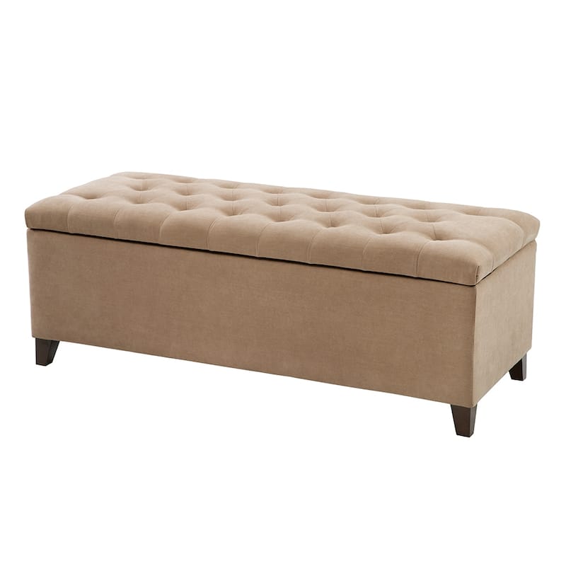 Mid-Century Modern Upholstered Storage Bench with Tufted Top - Perfect for Chic Interiors