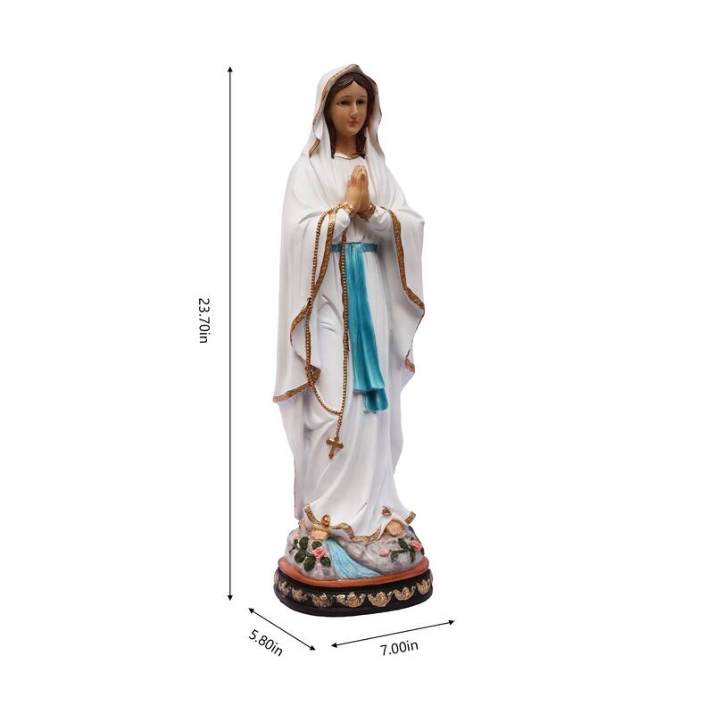 Our Lady of Lourdes Mother Mary Figurine - 23.75"