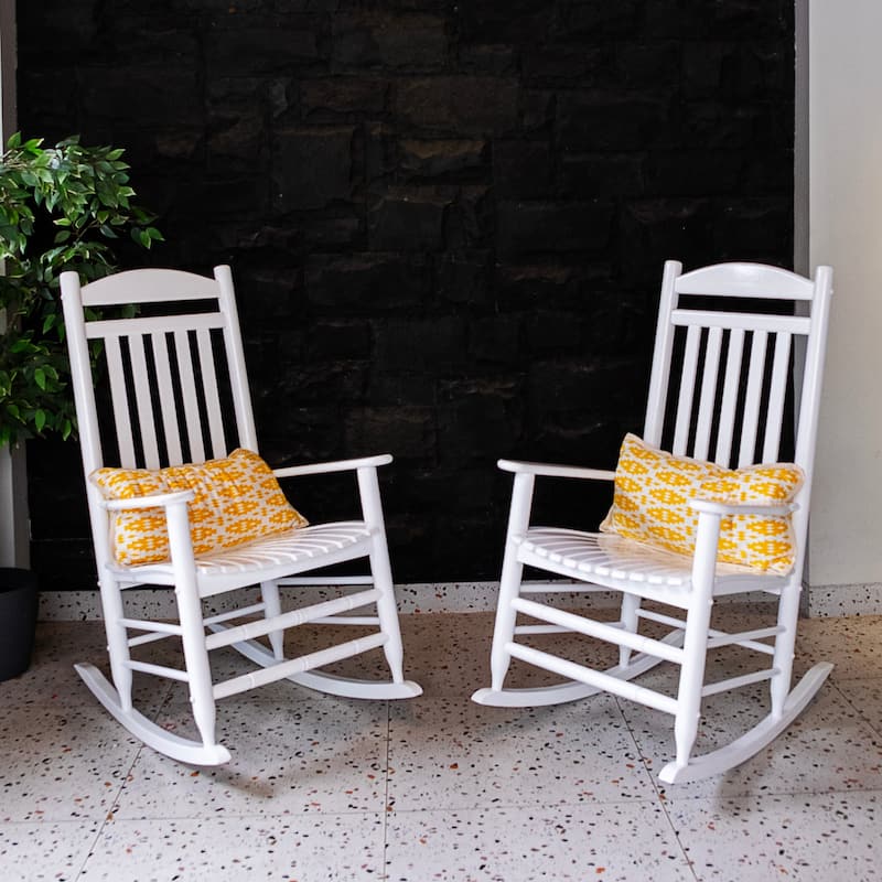 Cambridge Casual Bristol 2-piece Outdoor Rocking Chair - White