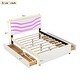 preview thumbnail 27 of 30, Queen Size Upholstered Storage Platform Bed with LED
