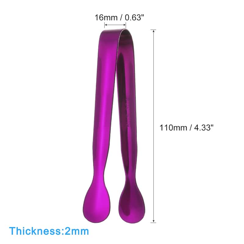 Serving Tongs, 4.3 Inch 304 Stainless Steel Ice Tongs for Sugar