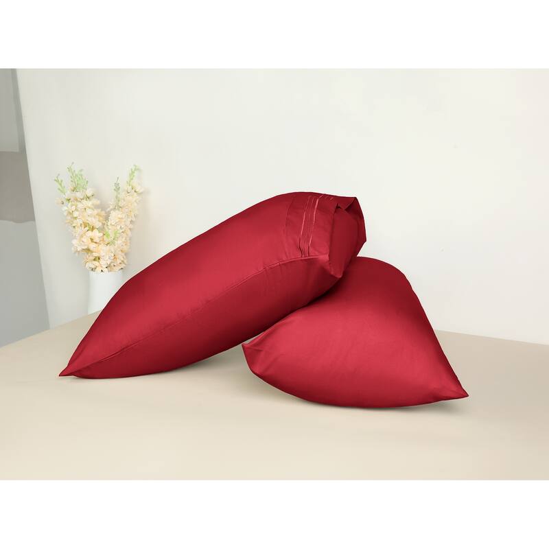 Polyester Pillow Cases Set of 2 for Hair & Skin, Cooling Pillow Covers