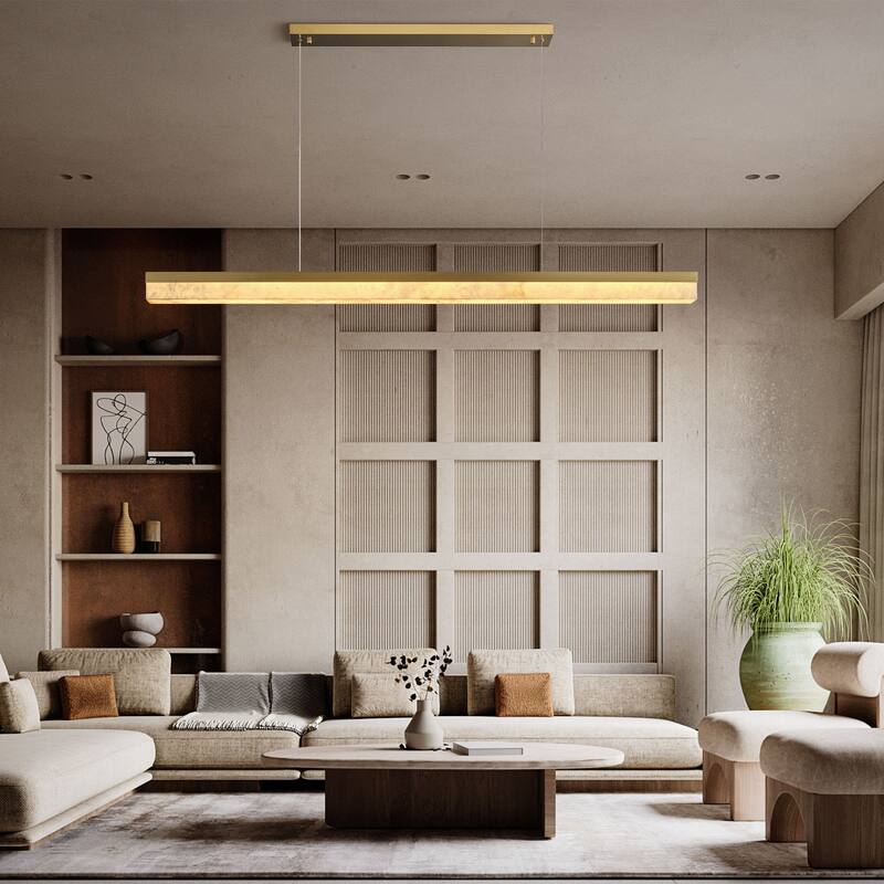 KAYLA Alabaster Pendant Light 1200 - 1800 Matte Black/Gold