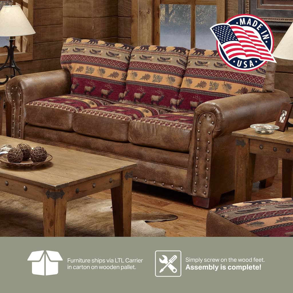 Sierra Lodge Microfiber Sofa